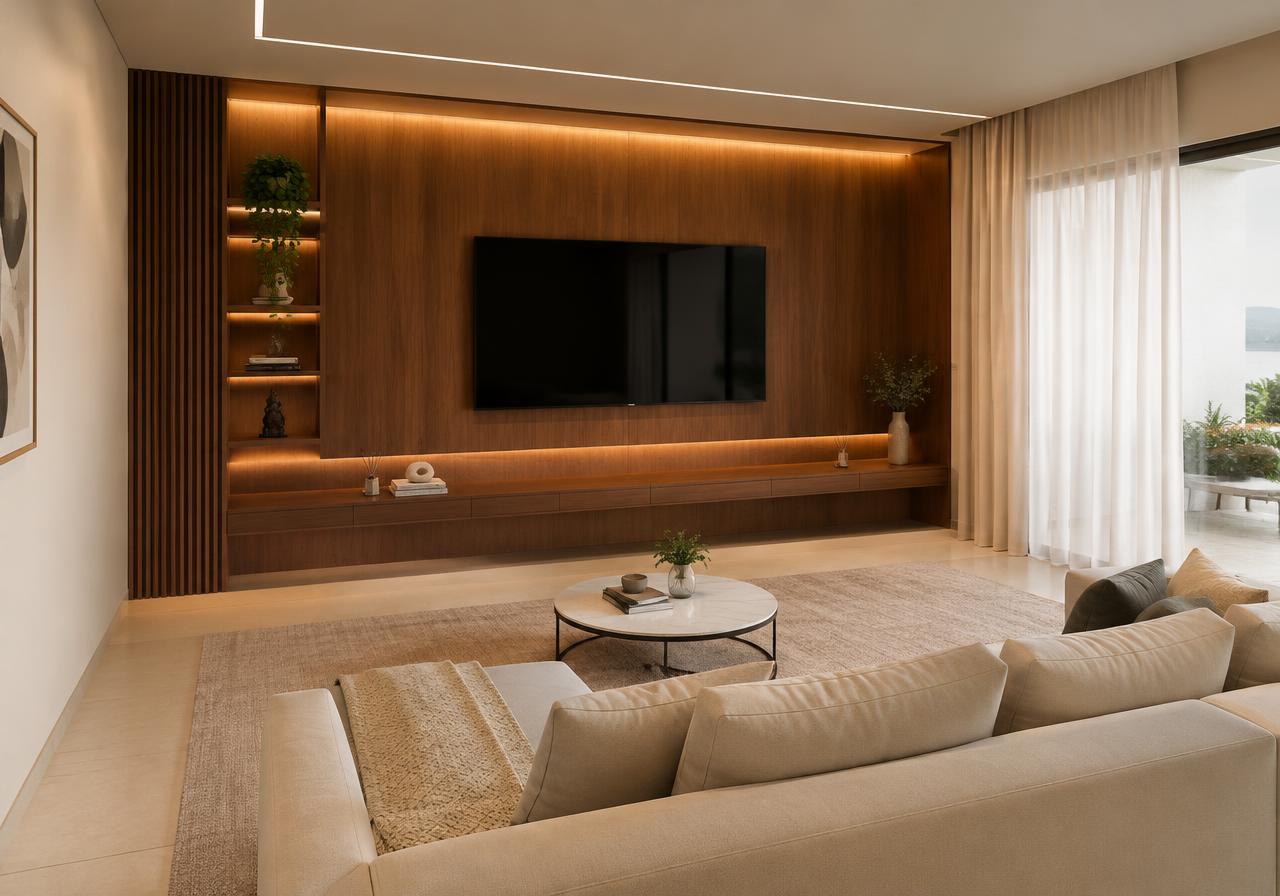 Sala de TV render 3D
